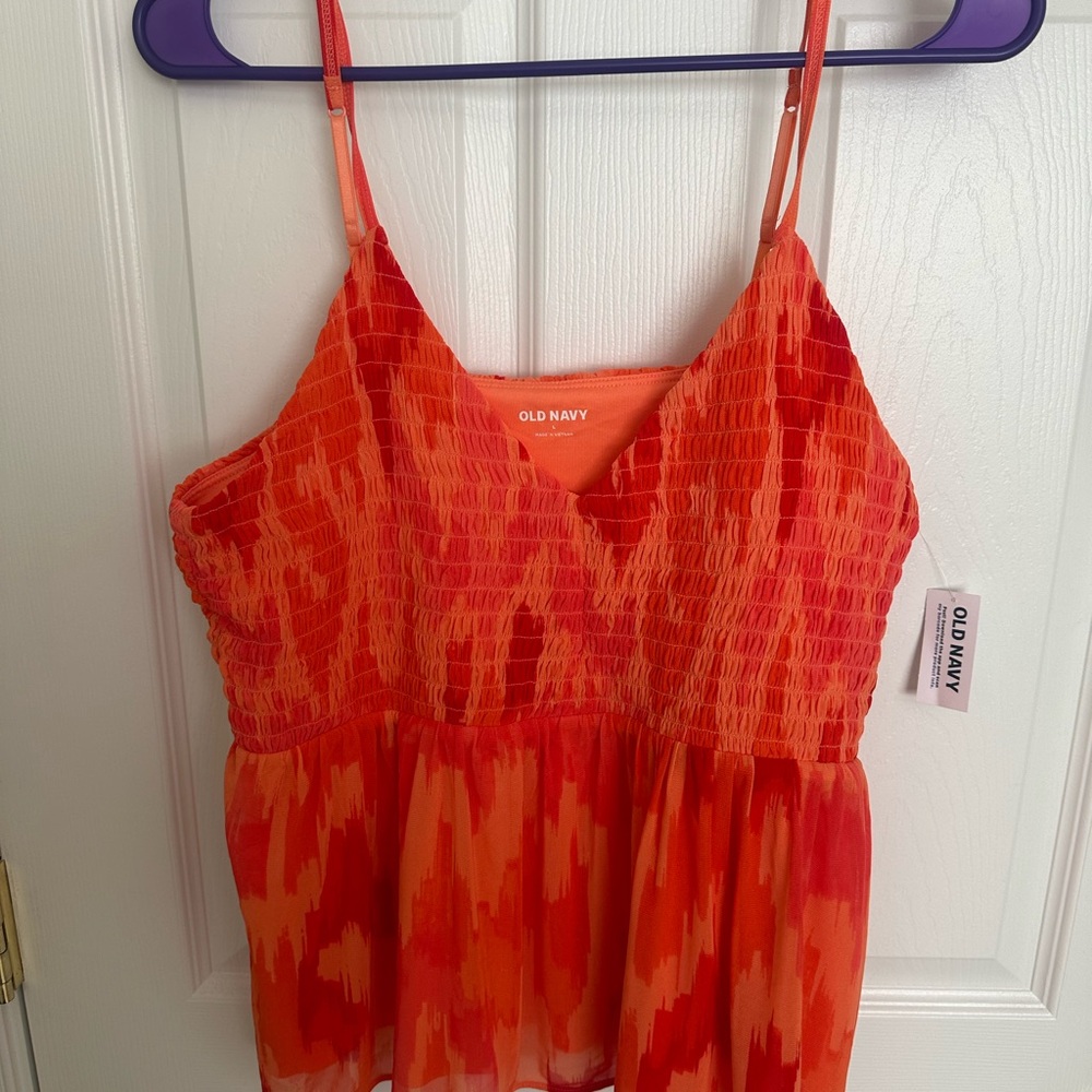 Old Navy Red and Orange Sleeveless Top